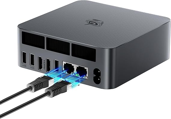 Beelink EQR5 5500U Mini PC AMD Ryzen5 5500U 6 Core 12 Threads Up to 4.0GHz 16GB DDR4 480GB M.2 NVMe SSD Windows 11 WiFi 6 Intel AX200 Bluetooth 5.2 Dual Gigabit LAN Dual 4K HDMI Output Small PC