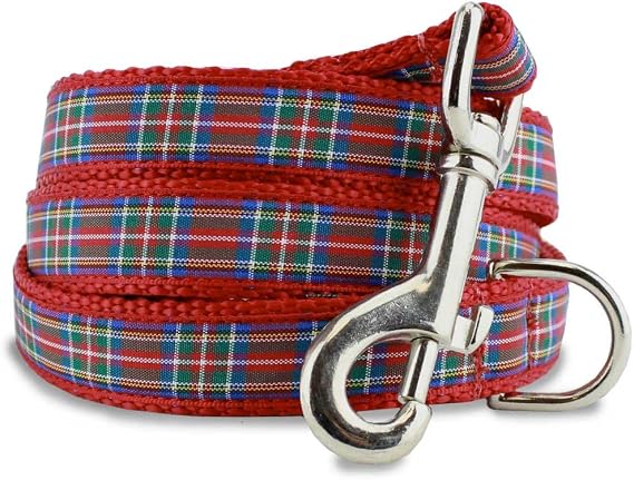 Scottish Plaid Dog Leash, 5 Ft Long, 3/4" Wide