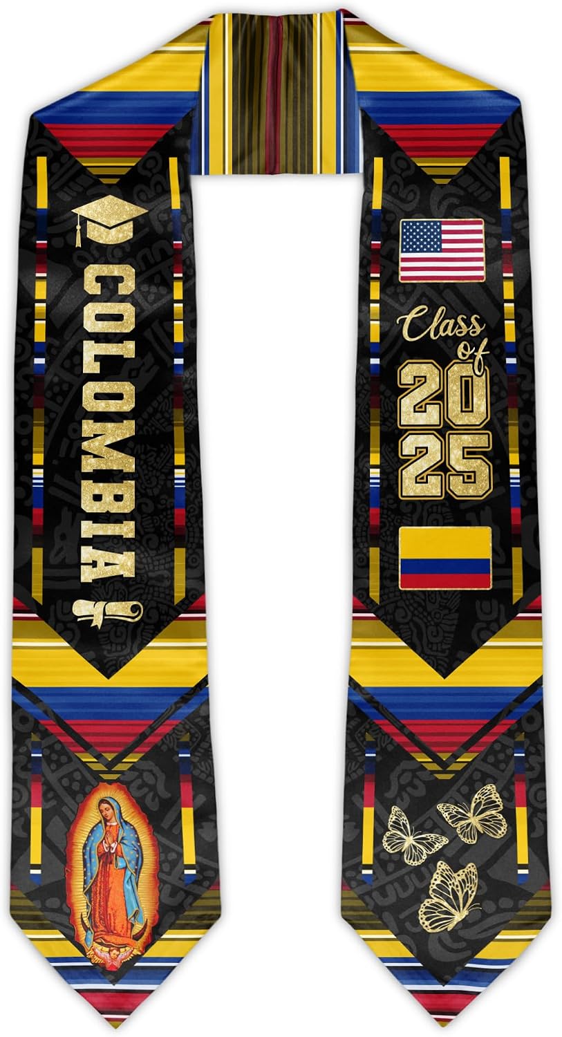 Graduation Stole Class of 2025 - Graduation Sash for 2025-72 Inch Stole for Graduation - Elegant Design for Graduates