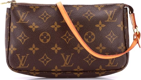 Pre-Loved Pochette Accessoires NM Monogram Canvas, Brown