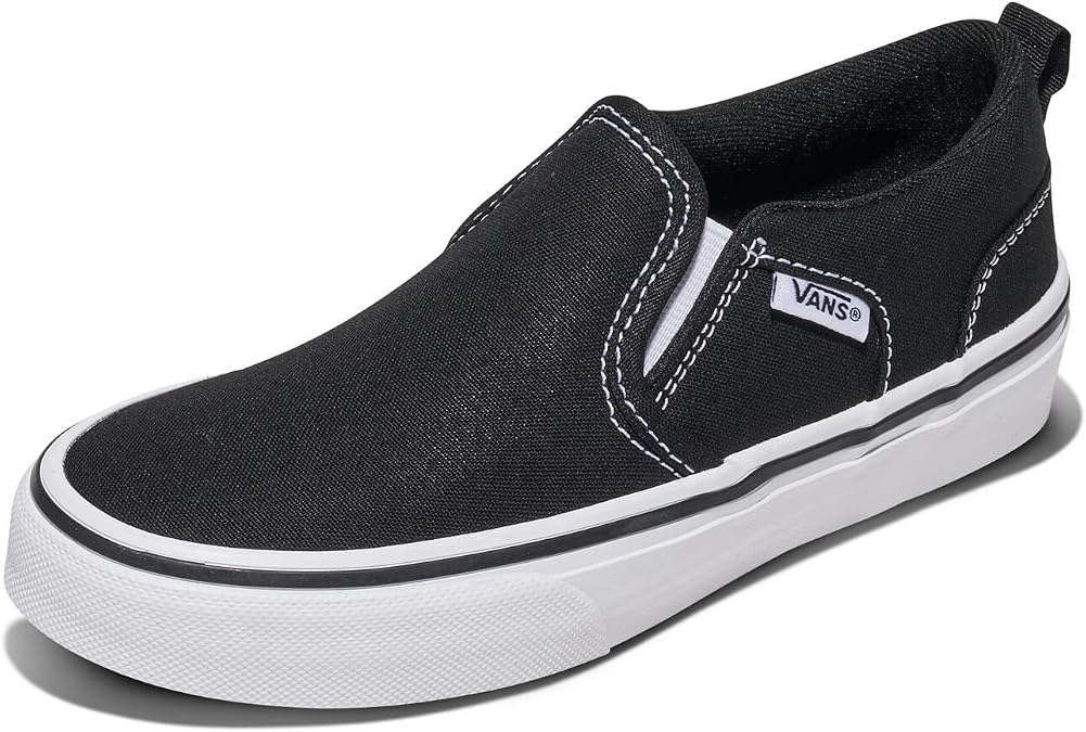 Vans Kids' Asher Slip-On Shoe - Girls' Sneakers for Everyday Wear, Walking, School & Fashion