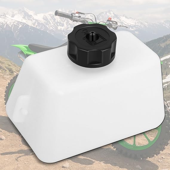 Podoy Mini Bike Gas Tank for 2 Stroke 43cc 45cc 47cc 49cc Quad ATV | 1L Capacity ABS Plastic Tank with Cap, Fits 1/4" Fuel Line for Pocket Bikes Dirt Pit Bikes Quad Scooters 2 Stroke Engines