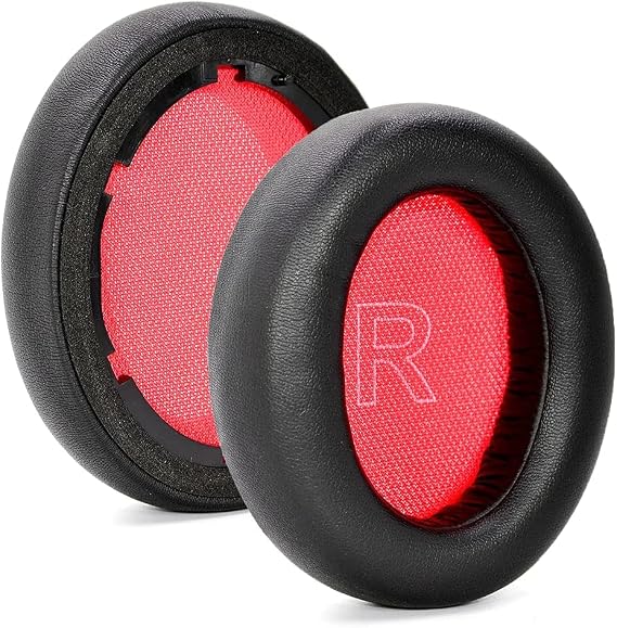 anker compatible soundcore life Q10 Q10 bt compatible puppetry pad q10 puppetry sponge soundcore life Q10 Bt headphone pad anker soundcore life Q10 Q10 bt puppetry pad (Black - Red Leather)
