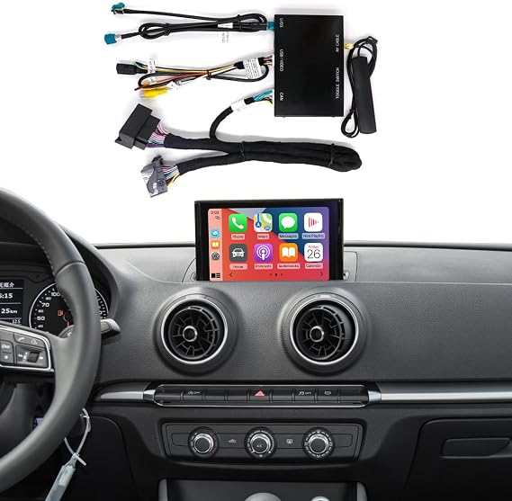 Road Top Wireless CarPlay Interface Decoder for Audi A3 (2013-2018) | CarPlay Retrofit Kit for MIB / MHS2 / MIB1 System, Support Wireless Carplay, Android Auto, MirrorLink