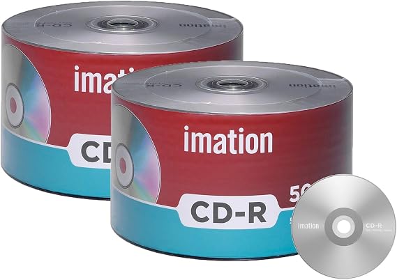Imation 100 Pack CD-R 52X 700MB/80Min Branded Logo Blank Recordable Disc