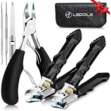2026 Toenail Clippers for Thick & Ingrown Nails, Professional Nail Clipper Set with Pedicure Tool, Super Sharp Fingernail Cutter with Catcher, Podiatrist Toe Nail Clippers Kit for Seniors, Men & Women