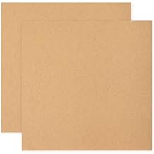 sourcing map MDF Wood Board for Crafts,1/12"(2mm) Thick Medium Density Fiberboard Unfinished Wood for DIY Projects, Art Classes, Carpentry, Painting (4 x 4 in,2Pcs)