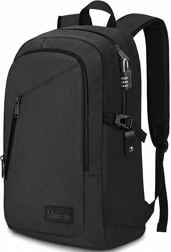 Mancro Business Travel Laptop Backpack, Anti Theft Slim Laptop Bag for Men