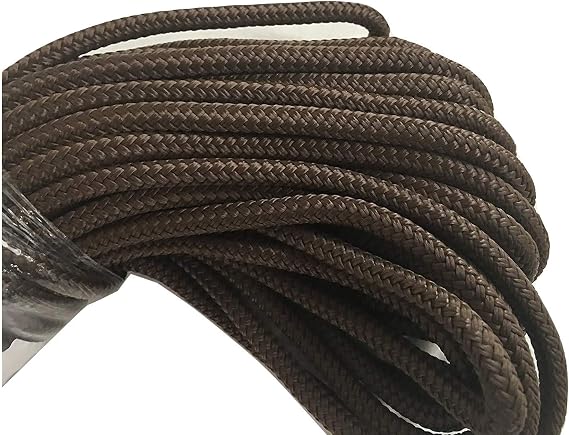Double Braid Polyester Rope 5/16 inch, Brown