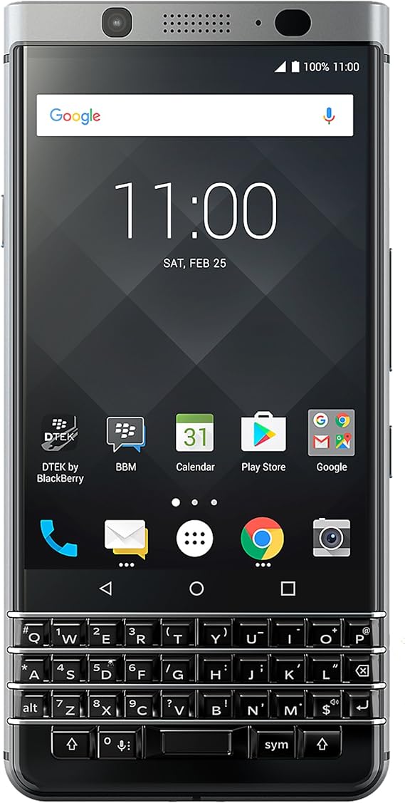 BlackBerry KEYone 32GB BBB100-2 - 4.5" Inch Factory Unlocked LTE Smartphone (Silver) - International Version