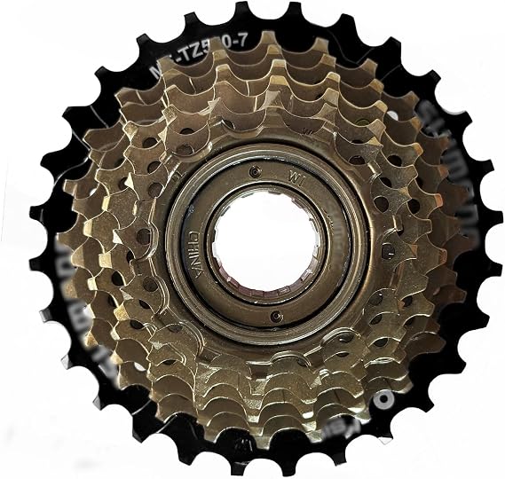 7-Speed Bike Freewheel TZ500 Screw On Multiple Freewheel Bicycle Multiple Freewheel 14-28T/14-34T - Compatible with Urban Commuter, Utility, Leisure, and Bike-Share Bicycles