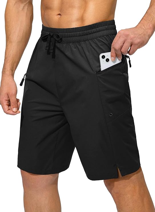 Tansozer Men's Swimming Shorts with Liner and Zipper Pockets Quick Dry Beach Boardshorts Waterproof Surf Swim Trunks