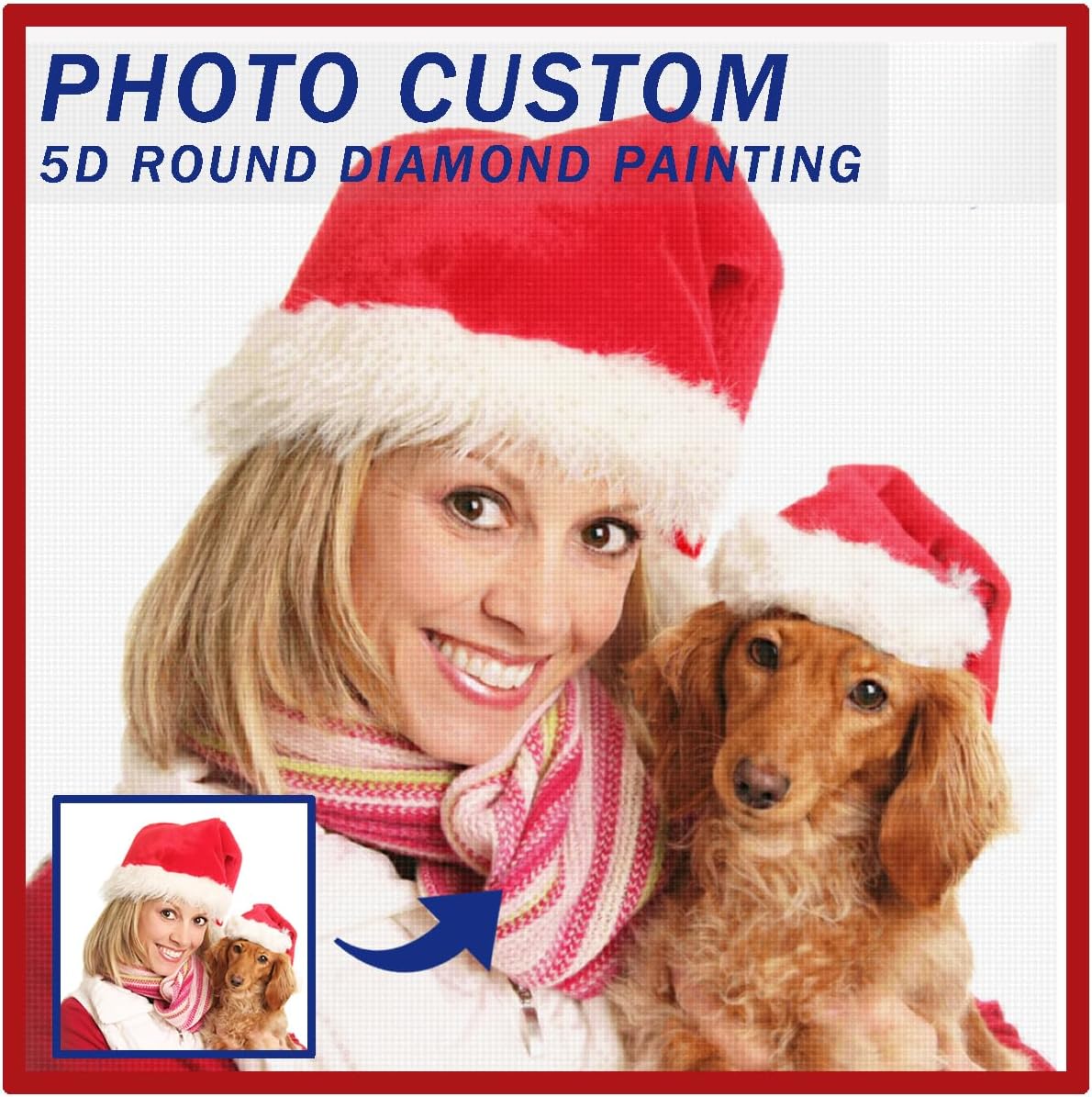 5D Custom Diamond Art Painting, DIY Personalized Diamond Art Photo Custom Your Own Picture, Painting by Diamond Pictures Kits, Paint by Numbers for Adults
