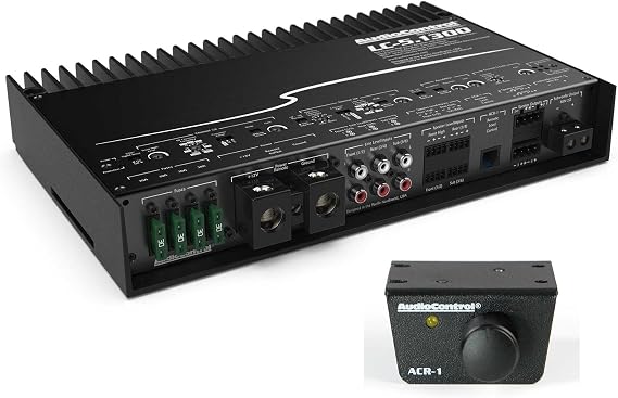 AudioControl LC-5.1300 High-Power Multi-Channel Amplifier with Accubass and AudioControl ACR-1 Dash Remote