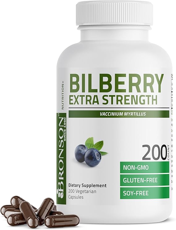 Bronson Bilberry Extra Strength Eye & Vision Support, 200 Capsules