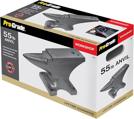 Pro-Grade Cast Iron Anvil, 55lb Work Surface, 59102