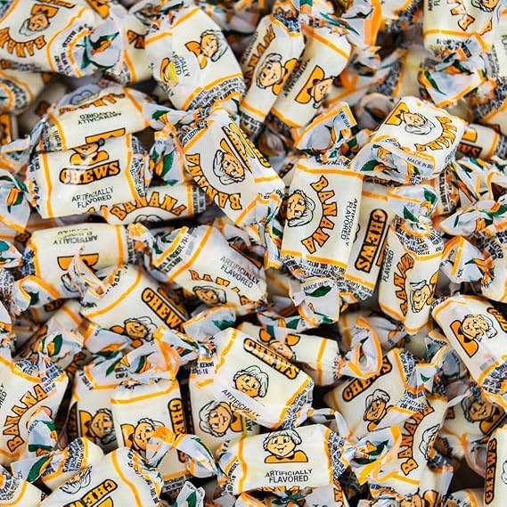 Banana Flavored Fruit Chews, 2 Pounds Bulk