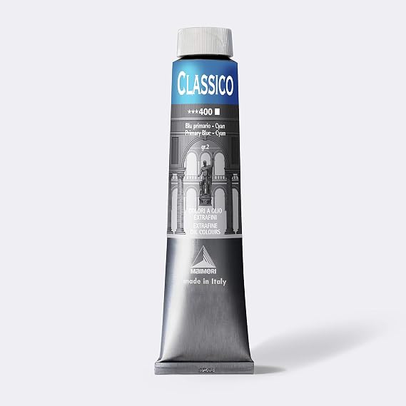Maimeri CLASSICO 200 ml Extra Fine Artist Oil Paint, Primary Blue - Cyan