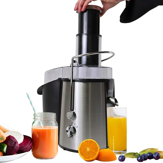 Total Chef Cold Press Juicer Machine 2 Speed Slow Masticating Juicer for Vegetables & Fruits, High Yield Juice Extractor, Maquina Para Jugos Naturales, Easy to Clean Compact Juicing Machine