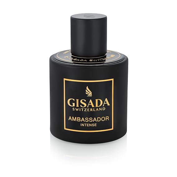 Gisada Ambassador Intense Cologne for Men - Perfume for Men with Strong, Masculine Scent & Classic Fragrance - Lasting Scent with Warm, Citrusy, Spicy, Oriental Notes - Made in Switzerland, 1.7 fl.oz.