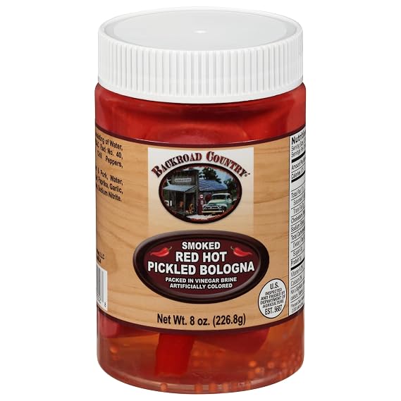 Backroad Country Smoked Red Hot Pickled Bologna 8 Ounces