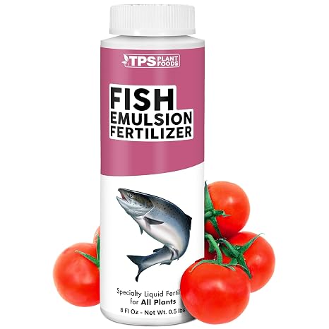 Fish Emulsion Fertilizer Liquid Salmon Supplement for Plants, 8 oz | Promotes Vigorous Growth, Boosts Nutrient Uptake, Feeds Soil Microbes, Ideal for Vegetables & Tomatoes, Liquid Concentrate