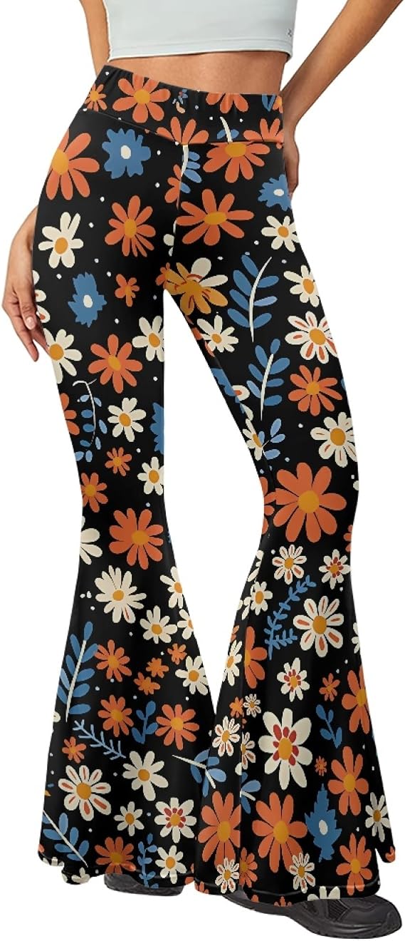 Pinupub Flare Leggings for Women - Fall Bell Bottom Yoga Pants Casual High Waisted Bootcut Leggings Spring Trousers
