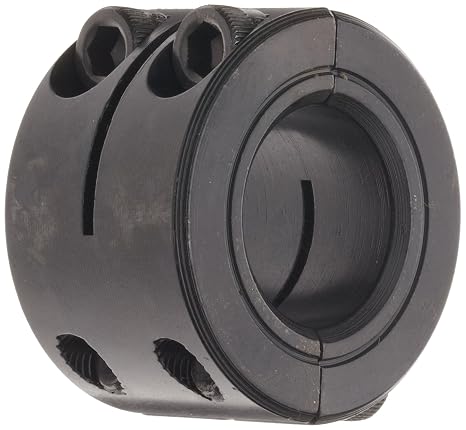 WSP-3-F Two-Piece Clamping Shaft Collar, Double Wide, Black Oxide Steel, .188" Bore, 5/8" OD, 5/8" Width