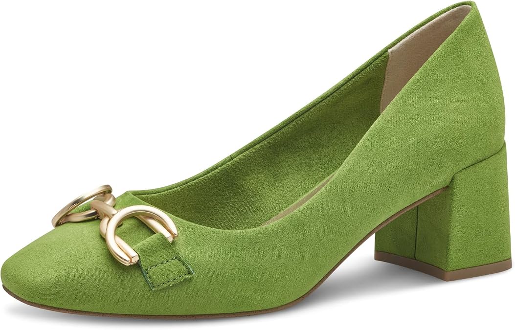 MARCO TOZZI Women's Vegan Court Shoes with Block Heel