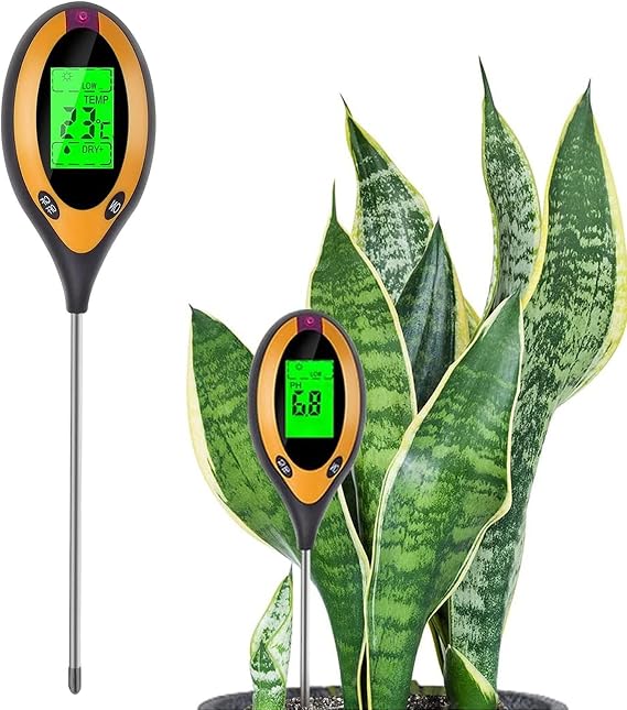 Soil pH Meter, Soil pH Moisture Meter, Water Light Tester for Indoor Outdoor Plants, Plant Care, Soil Moisture Meter Dr.eter S30, Garden Farm