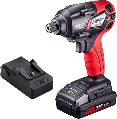 ACDelco ARI20173-PM P20 Series 20V Cordless Li-ion 14 162 ft-lbs. Heavy Duty Brushless Impact Driver Tool Kit