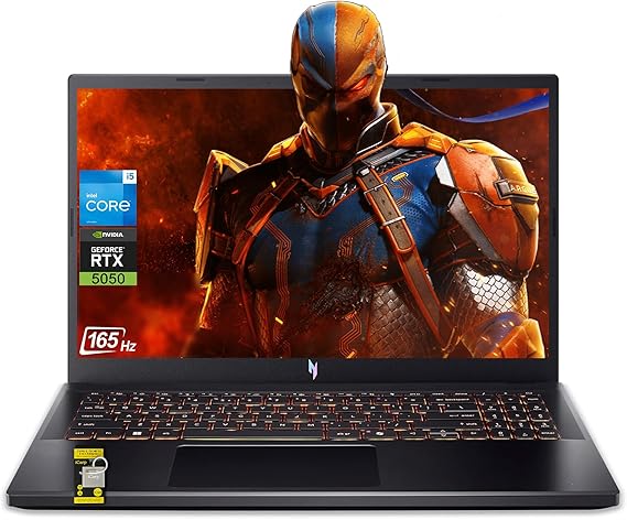 acer Nitro V 15 Gaming Laptop 15.6" FHD IPS 165Hz Intel 8-core i5-13420H 16GB RAM 512GB SSD GeForce RTX 5050 DLSS4 (Up to 440 AI Tops) Backlit Thunderbolt Wi-Fi6 Win11 ICP Hub