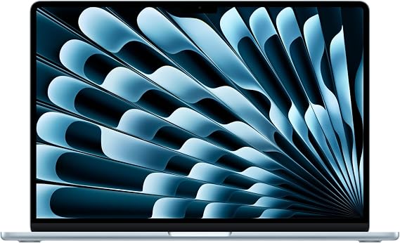 Apple MacBook Air 15-inch Laptop with M5 chip: Built for AI, 15.3-inch Liquid Retina Display, 16GB Unified Memory, 512GB SSD, 12MP Center Stage, Touch ID, Wi-Fi 7; Sky Blue