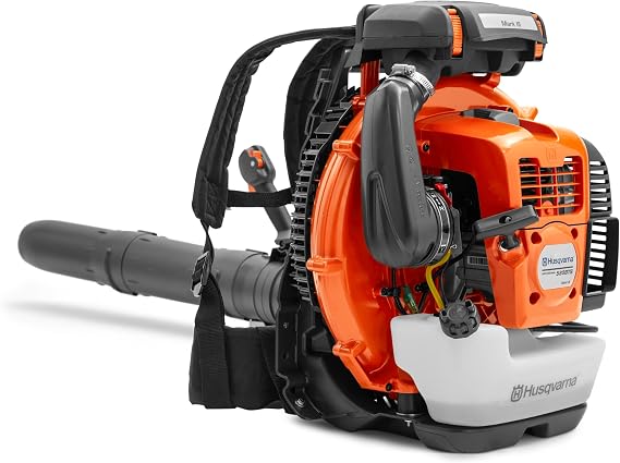 Husqvarna 580BTS Gas Backpack Leaf Blower, 75.6-cc 4.59-HP 2-Cycle Gas Leaf Blower, 1000-CFM, 47-N, 220-MPH Superior Blowing Capacity and Ergonomic, Ventilated Harness