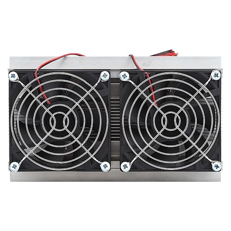 120W DualCore Semiconductor Refrigeration Fans, Air Cooling Thermoelectric Peltier Cooling System for Plate Cooling, Pet Bed Cooling, Test Bench, Small Space Cooling