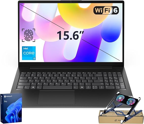 Lenovo V15 Gen 5 15.6 FHD Business Laptop, 16GB DDR5RAM, 512GB Storage, Intel Core i3 6-core CPU(Beat Ryzen 3 7320U), W11 Pro, AI Copilot Key, Webcam w/Shutter, Security Chip Discrete TPM 2.0, Black