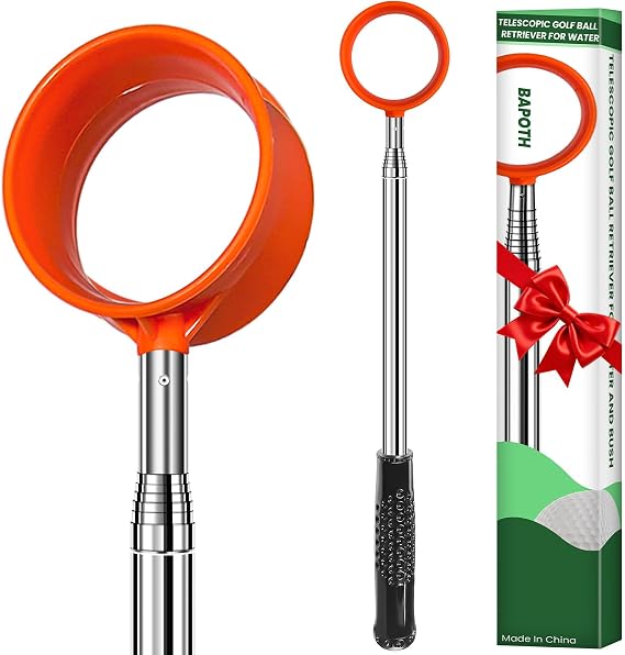 SPEENSUN Golf Ball Retriever, Max 6/9/12/15Ft Lightweight Portable Stainless/Aluminum Alloy Telescopic Golf Ball Grabber for Water, Bushes, Grass and Sand, Golf Accessories Gifts for Men Women