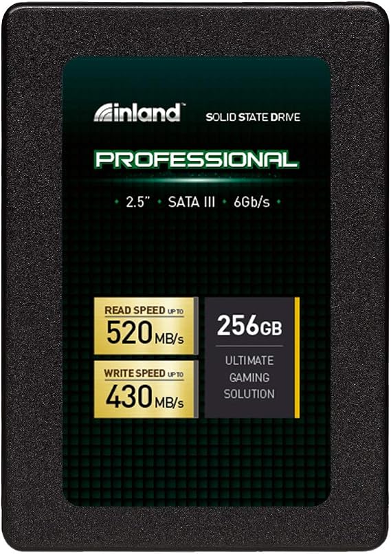 Inland Pro 256GB SSD 3D NAND SATA III 2.5" 7mm Internal Solid State Drive