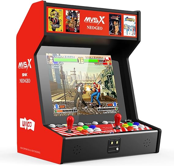 Unico MVSX Home Arcade Pre-Installed 50 Officially Licensed Retro Games from SNK Including The King of Fighters/Metal Slug and More