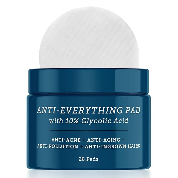 Oars + Alps Anti-Everything Pads, Facial Cleanser + Exfoliator, 28ct | Exfoliating Face Pads, Addresses Breakouts, Wrinkles, and Large Pores, Made with Glycolic + Salicylic Acids, All Skin Types