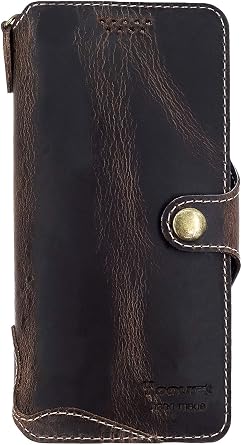Yogurt Case for Samsung Galaxy S23 FE, Genuine Leather Wallet Cover for Samsung S23 FE, Handmade Oil Leather