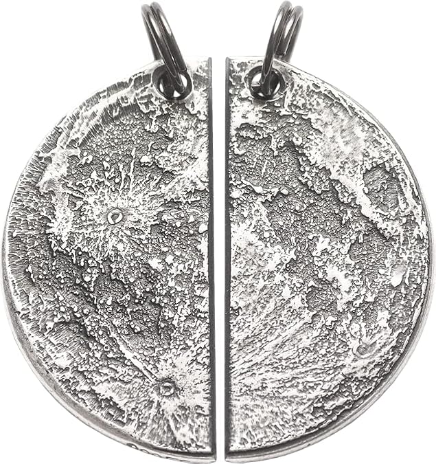 Shire Post Mint Half Moon Breakable Silver Necklace Set - 30" Chain x2
