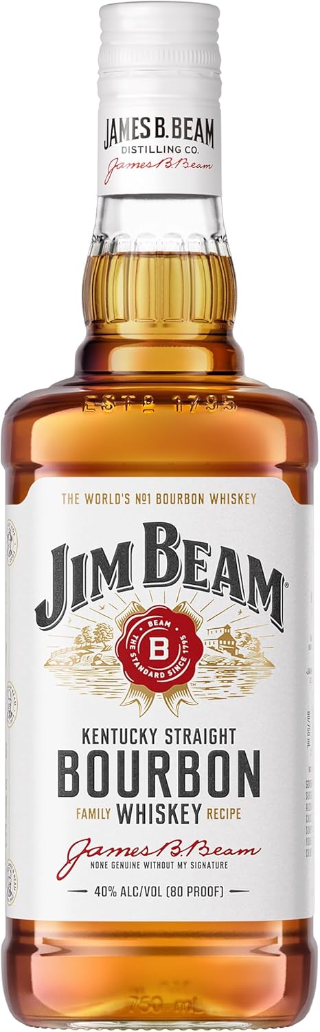 Jim Beam Bourbon Whiskey, 750 ml, 80 Proof
