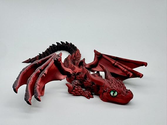 Aurora Wing Vibrant Flying Dragon Desktop Ornament