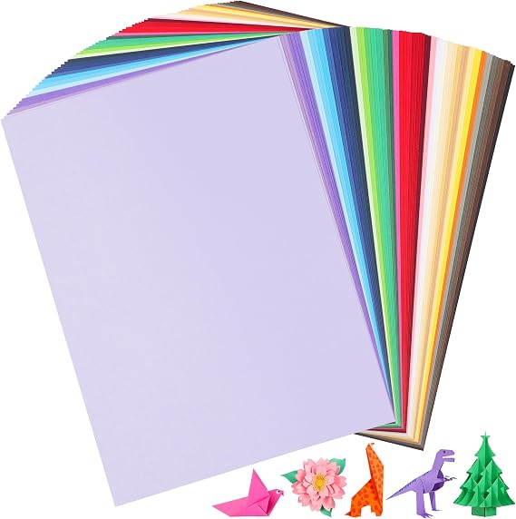 80 Sheets Colored Cardstock 40 Colors Construction Paper A4 Size | PENPRIS Card Stock Double-sided Scrapbook Paper for DIY Project Scrapbooking Supplies PAP18MX2