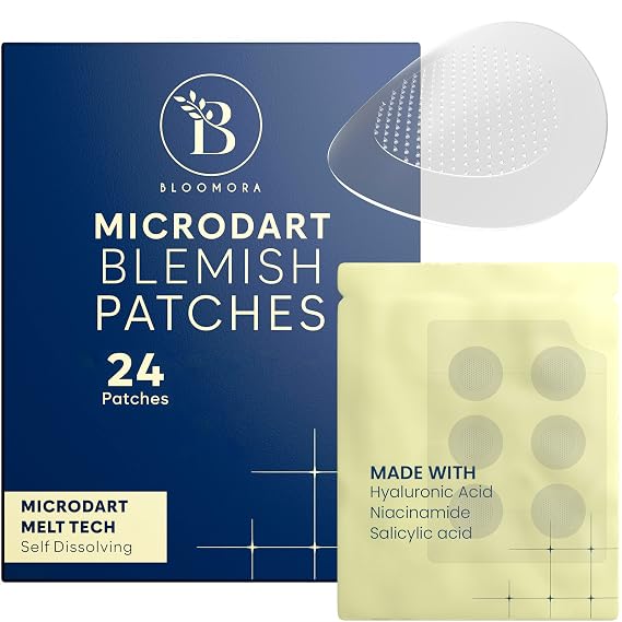 Microdart Pimple Patch for Early Stage pimples, Salicylic Acid Pimple Patches Microdart Technology, Pimple Spot Care with Niacinamide, Salicylic & Hyaluronic Acid (24 Count)