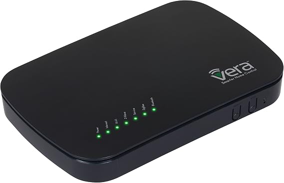 Vera Control VeraPlus-US Smart Home Controller Hub, 7.71" x 5.0" x 1.33", Black