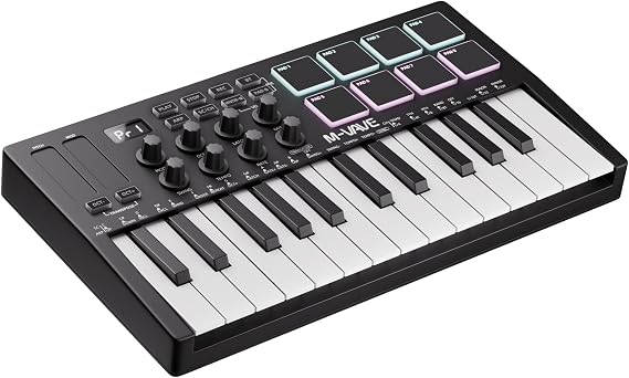 Joinfworld Midi Keyboard 25 Key Portable Mini Bluetooth & USB Midi Piano
