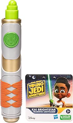 Star Wars: Young Jedi Adventures Kai Brightstar Green Extendable Lightsaber, Toys, Preschool Toys for 3 Year Old Boys & Girls
