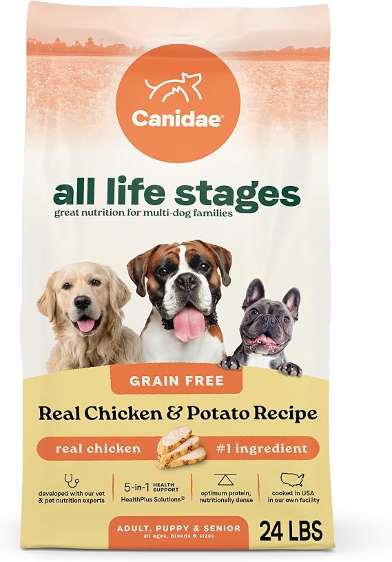 CANIDAE All Life Stages Grain Free, Real Chicken & Potato, 24 lb